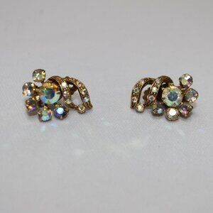Vintage SELRO Selini Opalescent Clip Earrings
